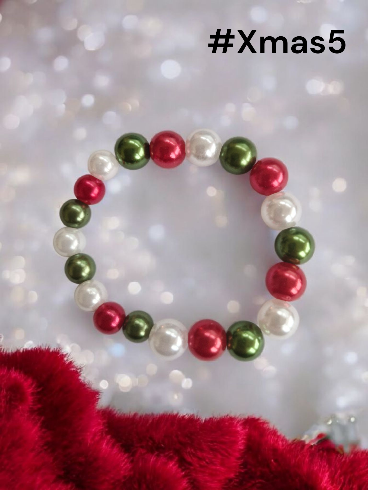 Pearl  Christmas bracelet
